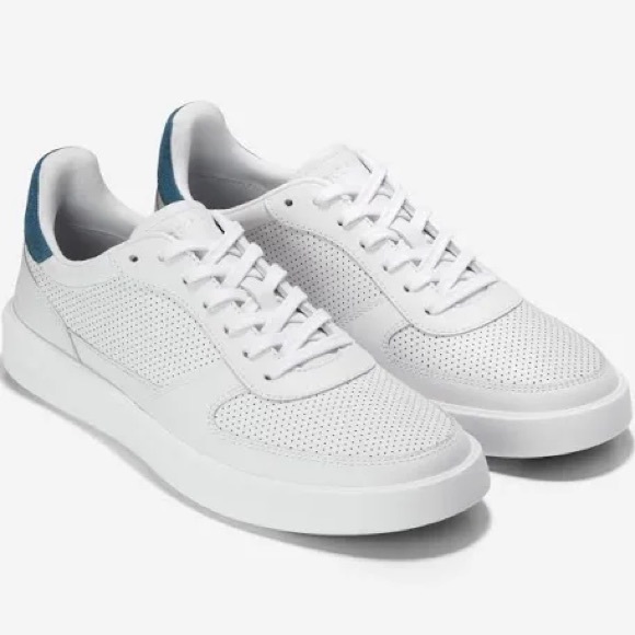 Cole Haan White Leather Grand Crosscourt Modern Perforated Sneaker Men's 10.5
